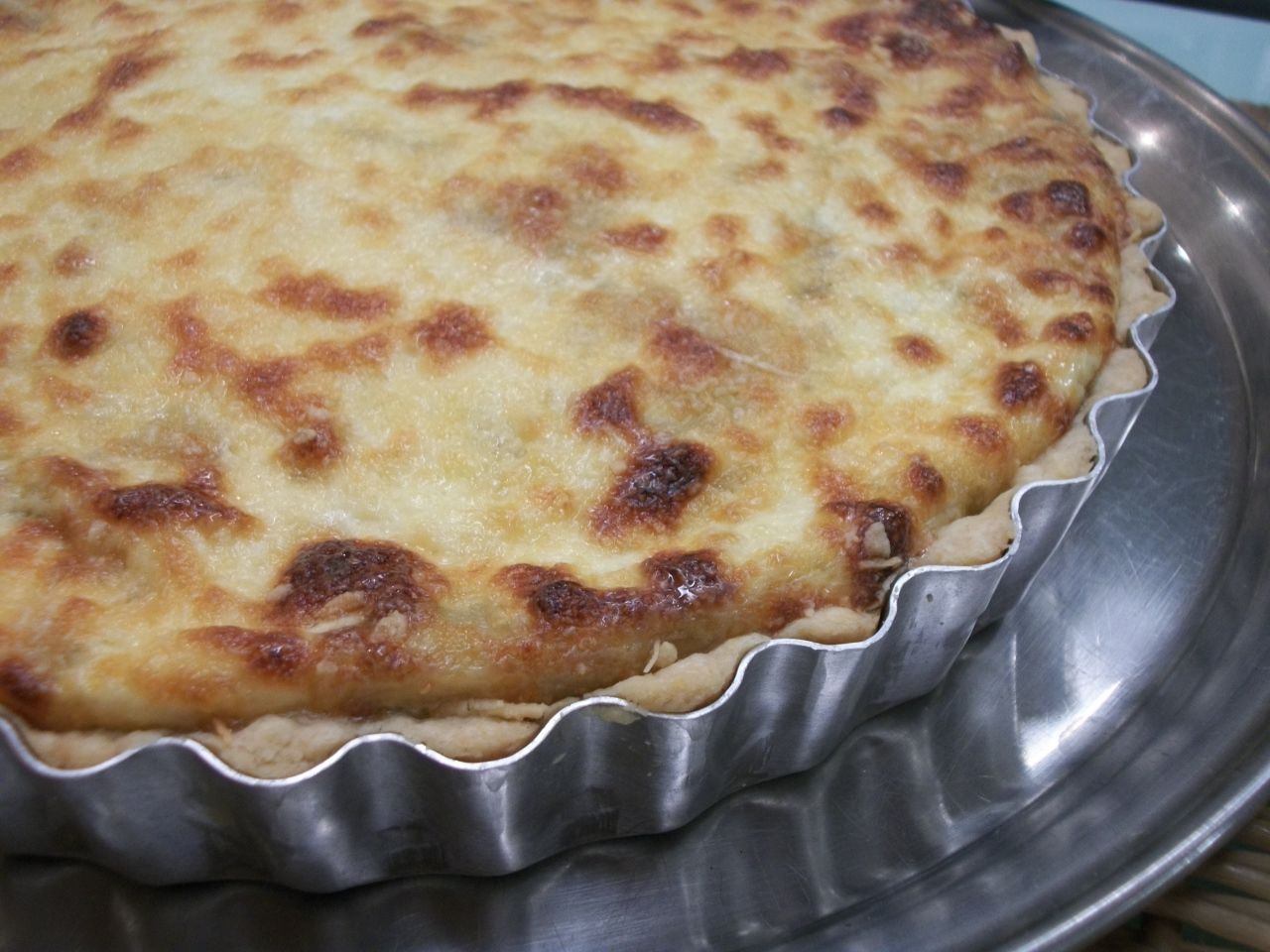 Torta de palmito com cobertura cremosa