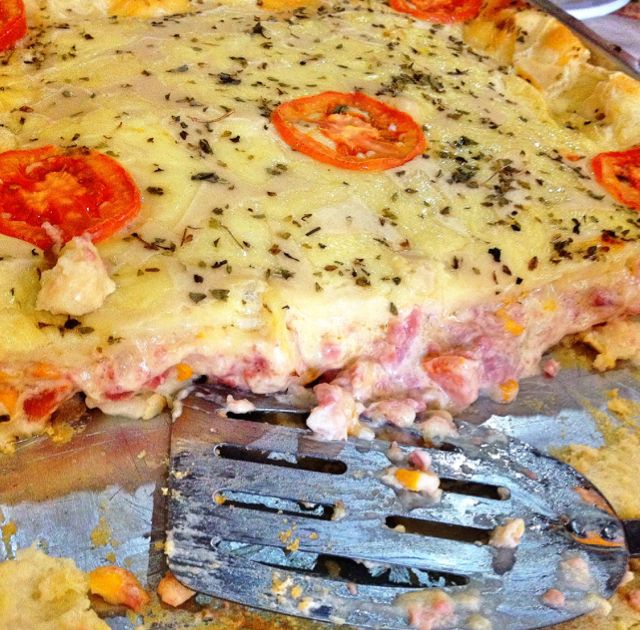 Torta de pizza cremosa