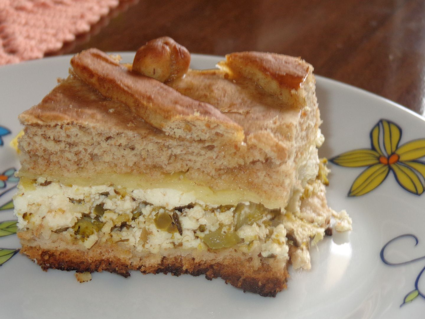 Torta de ricota com brócolis