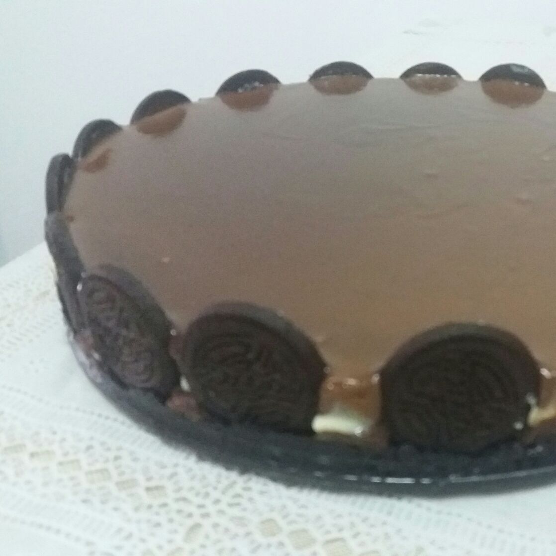 Torta doce de bolacha de chocolate