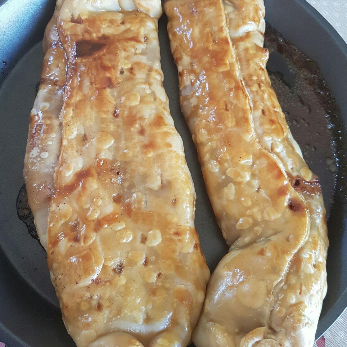 Torta folhada de banana e maçã