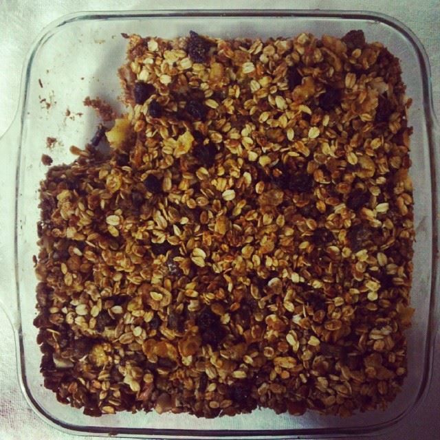 Torta integral de maçã e granola