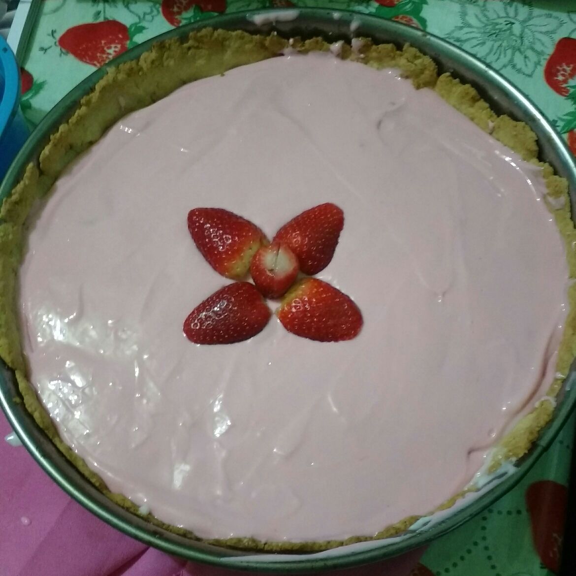 Receita De Torta Mousse De Morango - Receitas Fáceis E Rápidas