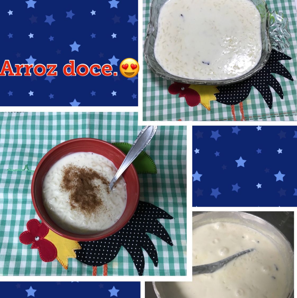 Arroz doce com cravos e leite de coco