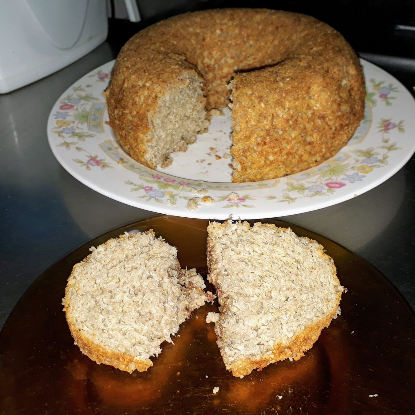 Bolo de banana com quinoa