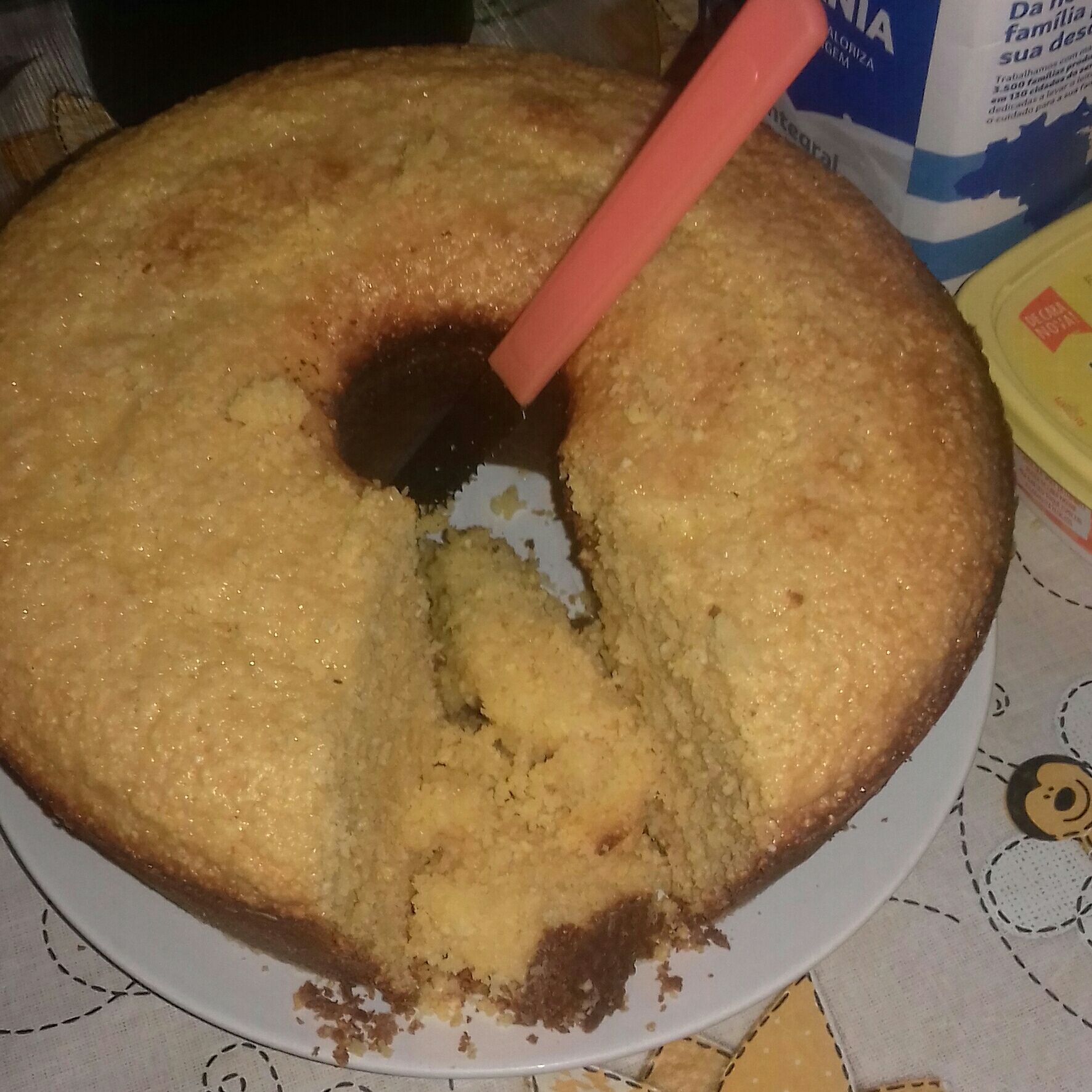 Bolo de flocão de liquidificador