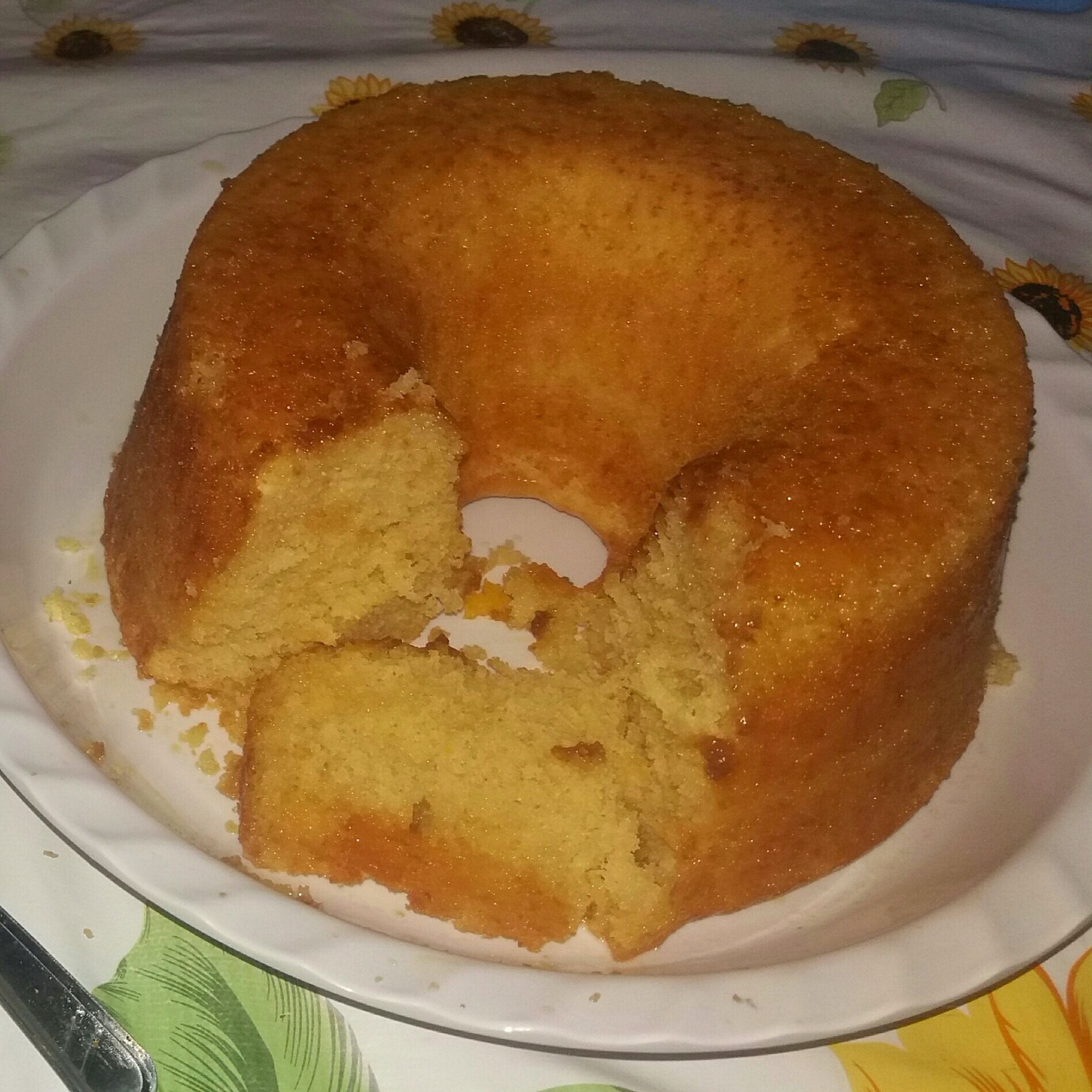 Bolo de laranja com calda