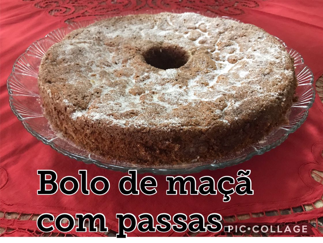 Bolo de maçã com passas do Lúcio Cezar