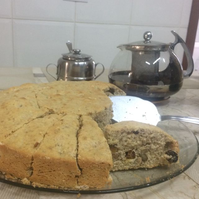 Bolo integral com frutas secas do Tio Mauricio