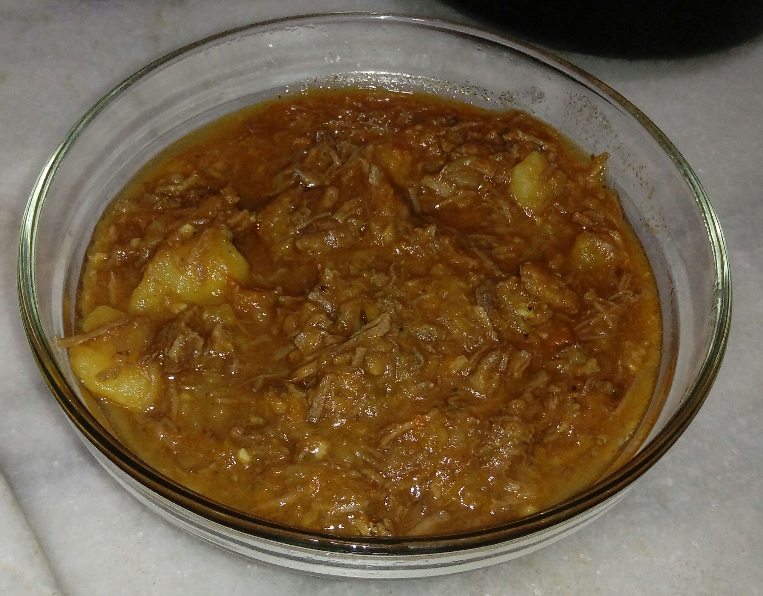 Carne louca com batata