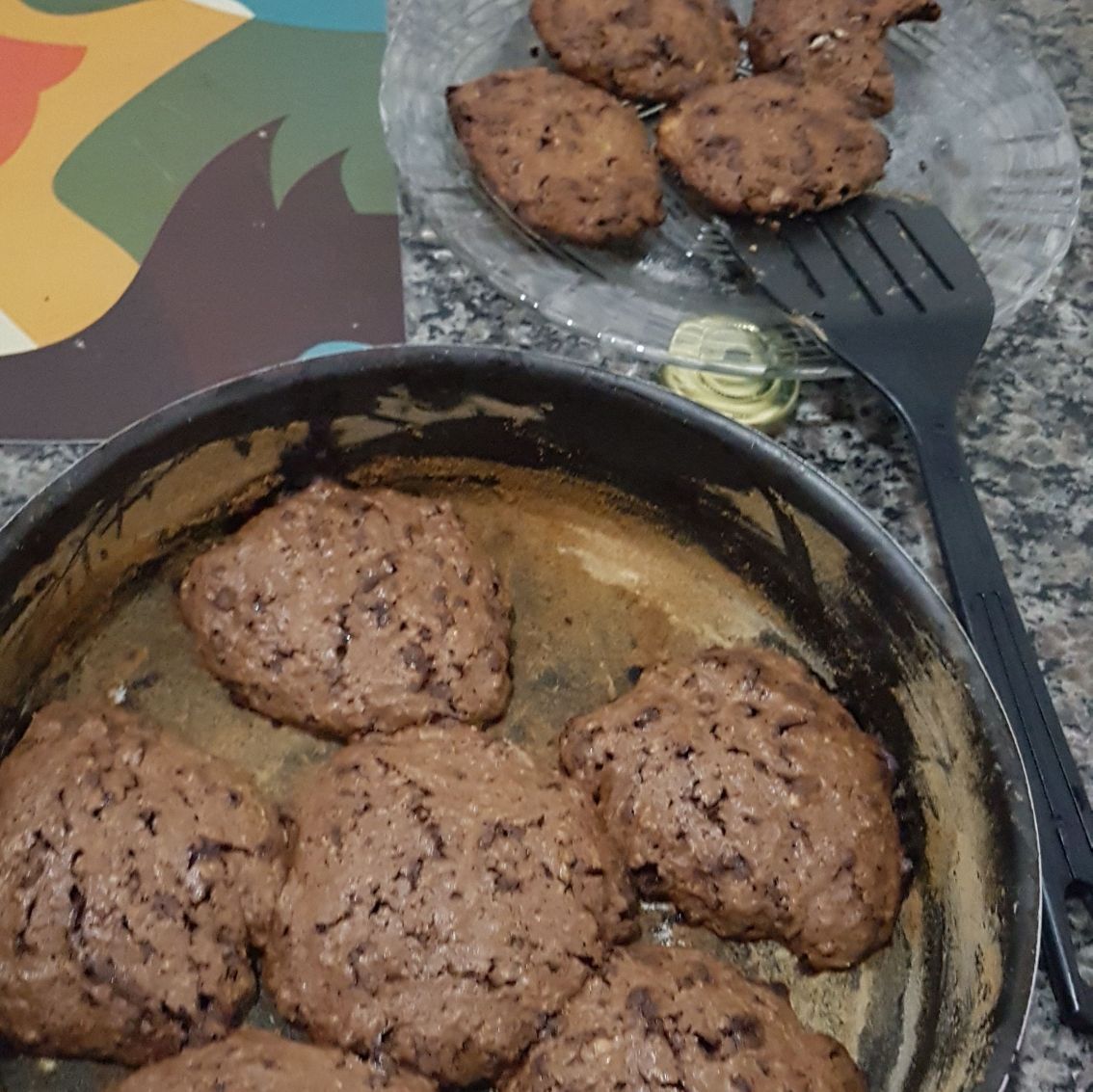 Cookies de aveia com chocolate e coco