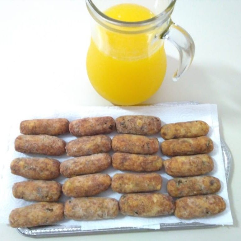 Croquete de bacalhau com massa de mandioca