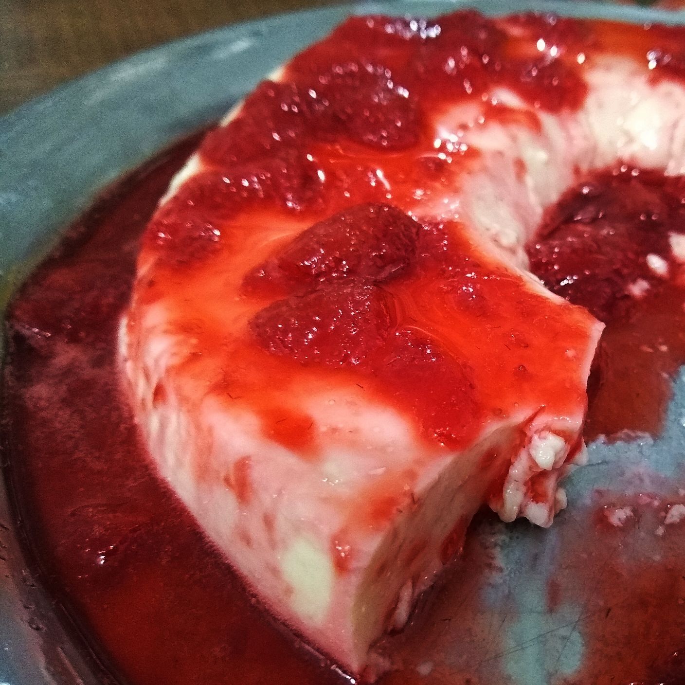 Flan de morango