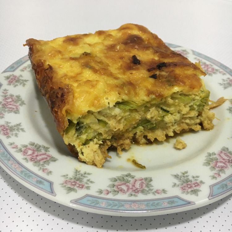 Lasanha de abobrinha fit com parmesão