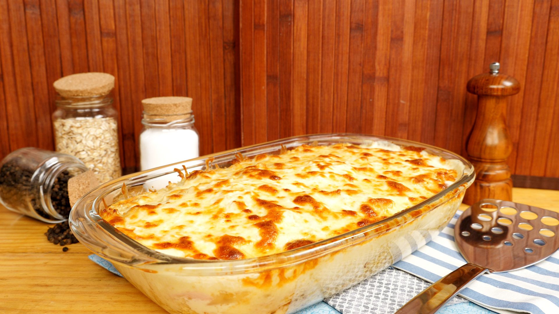 Lasanha de frango com queijo