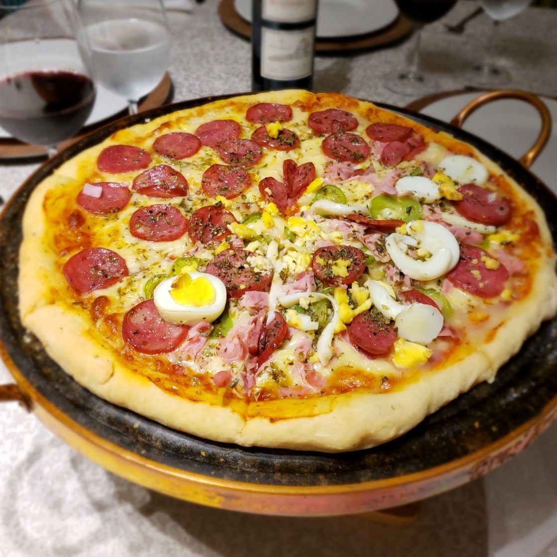 Massa pizza para poucas pessoas