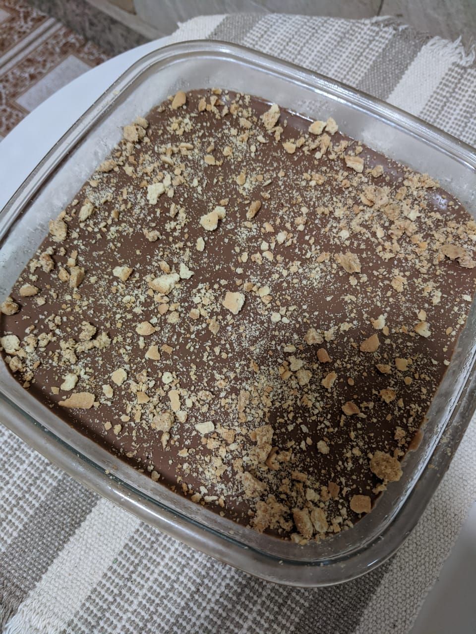 Pavê de paçoquinha com chocolate