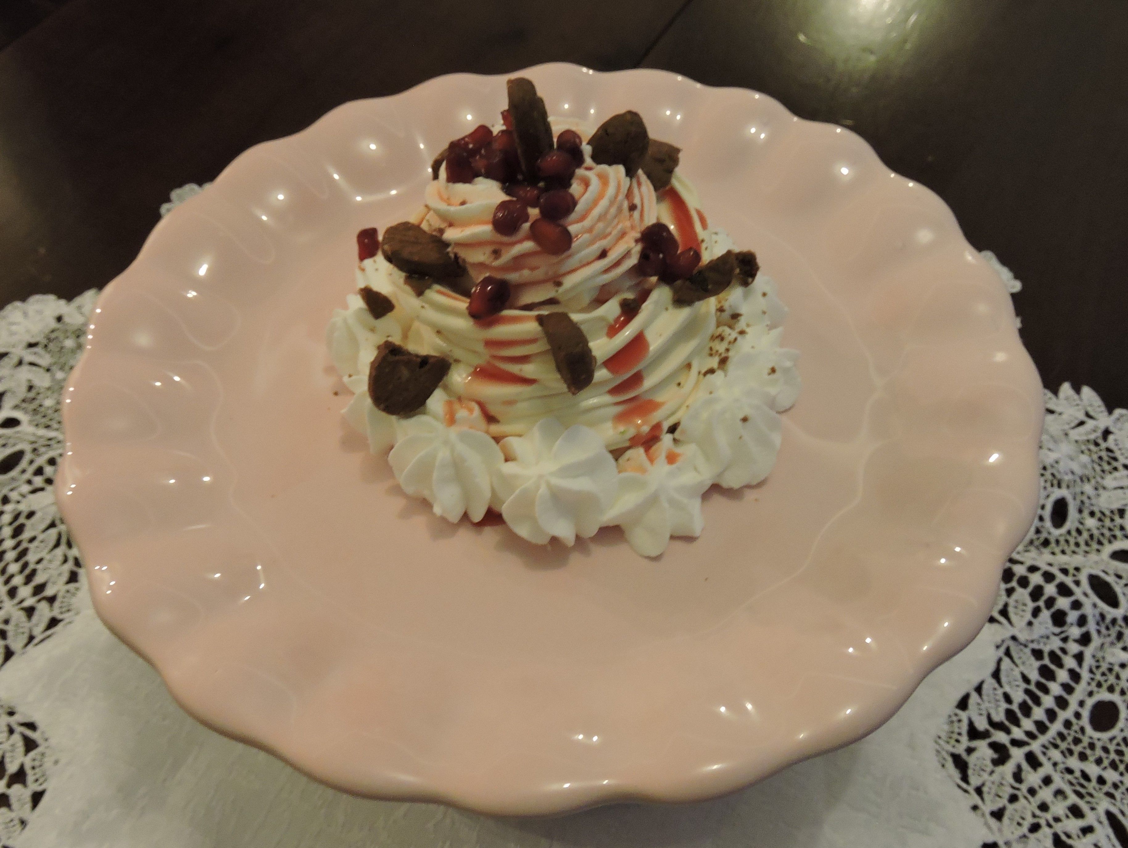 Pavlova com cookies