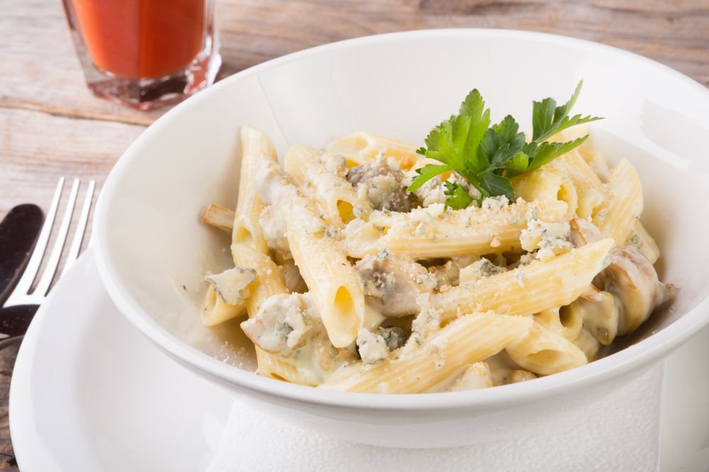 Penne ao molho de cogumelos