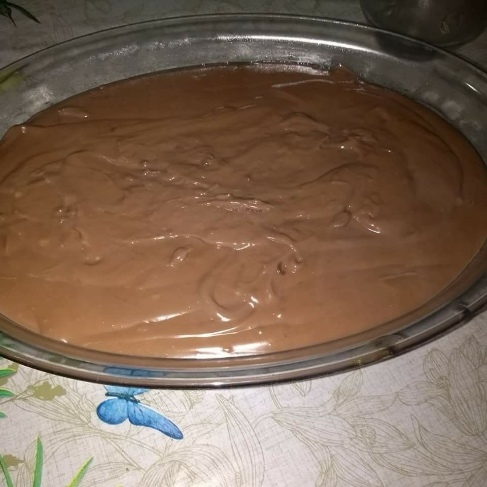 Sobremesa cremosa de chocolate caseiro