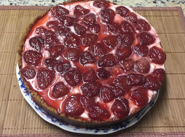 Torta cheesecake de morango