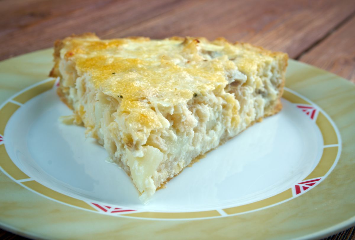 Torta de bacalhau com requeijão