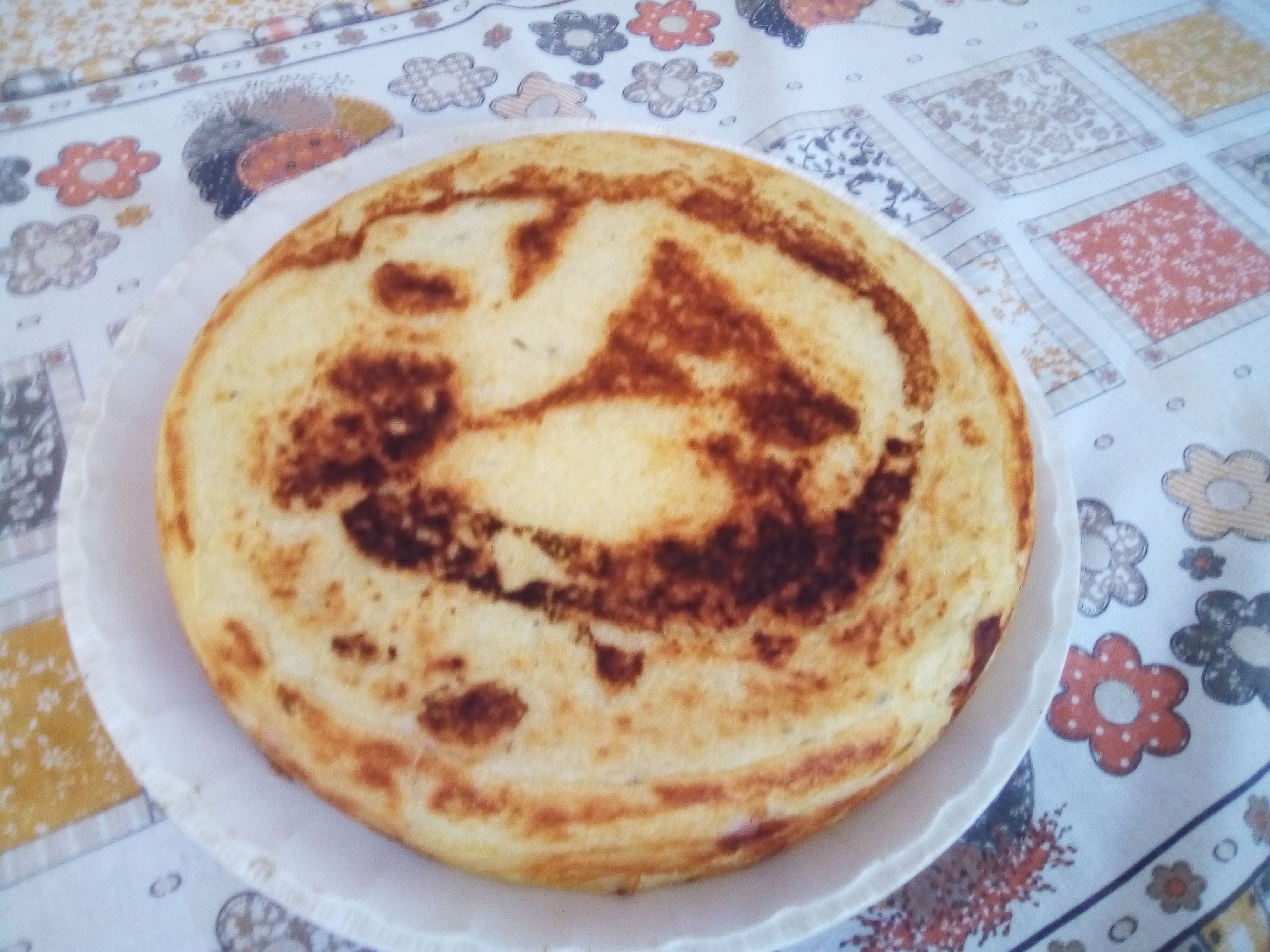 Torta de batata recheada na frigideira