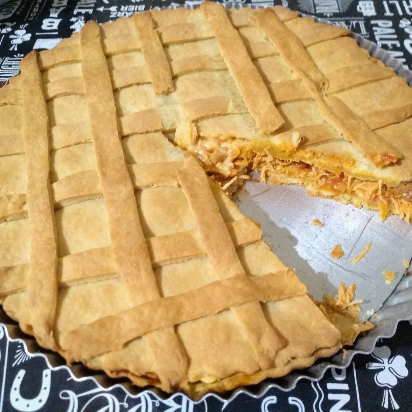 Torta de frango que derrete na boca