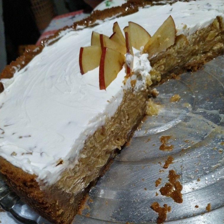 Torta de maçã mãe e filha